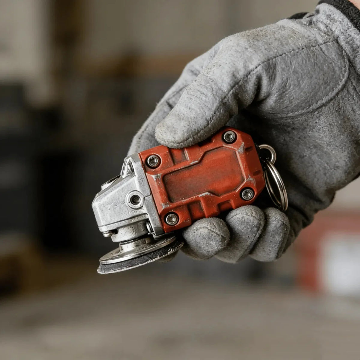 EdgeCraft™ Mini Grinder Keychain — compact, decorative, and always ready to use