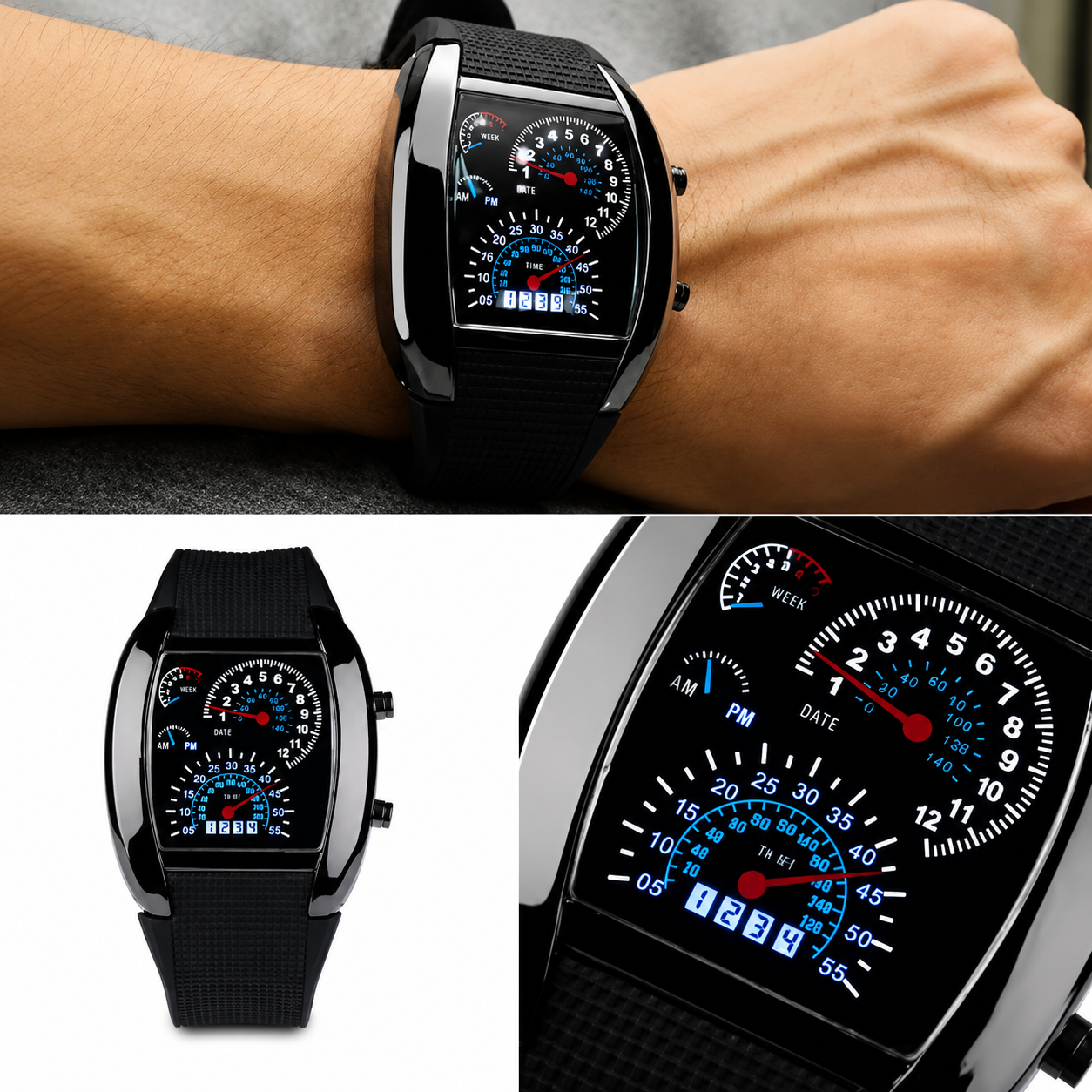 Renn watch LED Digital Sports Watch with Strap