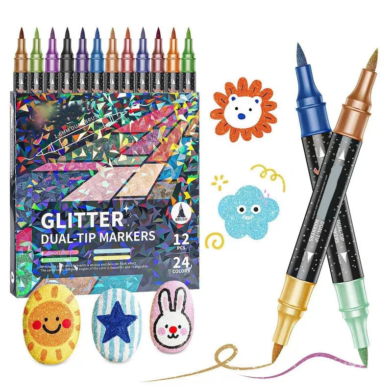 Glimora Double-Sided Glitter Pens Set
