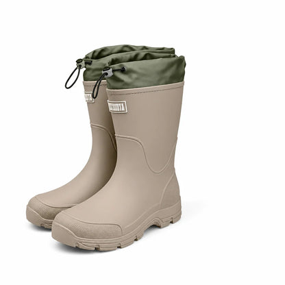 Waterproof Non-Slip Rubber Rain Boots for Women, Mid-Calf