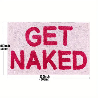 Tufted Designer Rug "Get Naked" Pink 80×50 cm