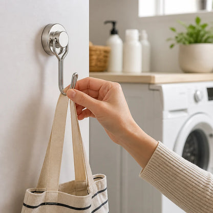 Neodymium 180° Rotatable Magnetic Hooks (Set of 2)