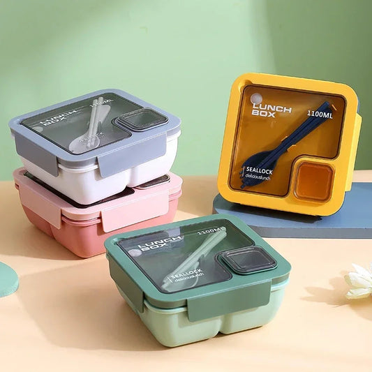 Bento Lunchbox for on the go with cutlery