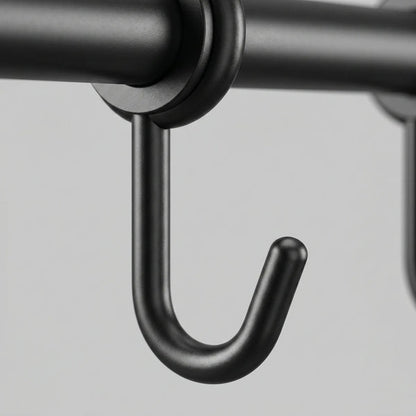 Wall Rail Kitchen with S-Hooks and Lid Holder