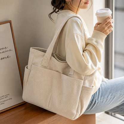 Multi-Pocket Shoulder Bag with Simple Cleaning System (Ergonomic Handles)