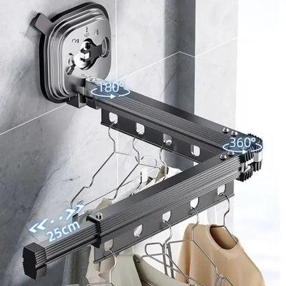 Wall-mounted clothes dryer without drilling for small spaces