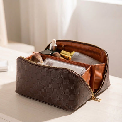 Cosmetic Bag Made of Water-Repellent PU Leather