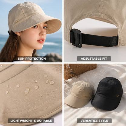 Lightweight polyester sun hat with adjustable wide brim (2-pack)