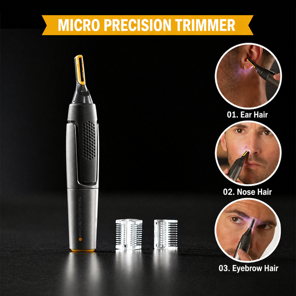 Precision trimmer with LED & titanium blade 15 cm