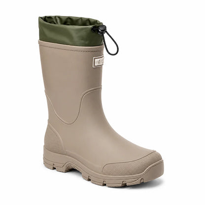 Waterproof Non-Slip Rubber Rain Boots for Women, Mid-Calf