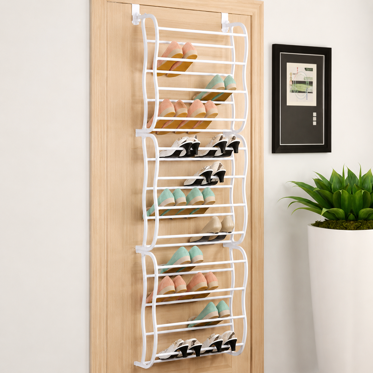 Over-the-Door Shoe Rack – No Drilling Required