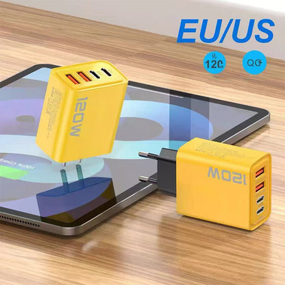 120W USB Fast Charger with 4 Ports