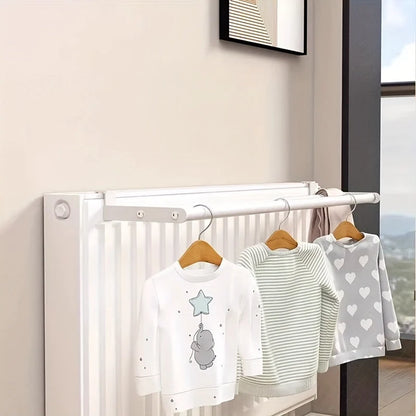 Radiator drying rack with 2 rods