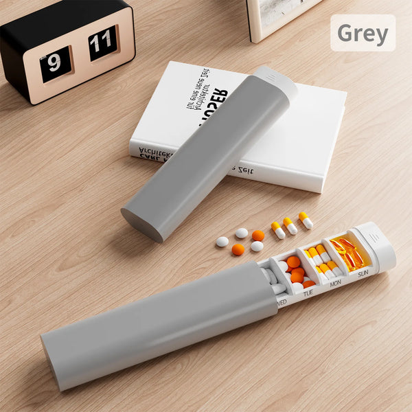 7-Day Pill Organizer with Labeled Compartments