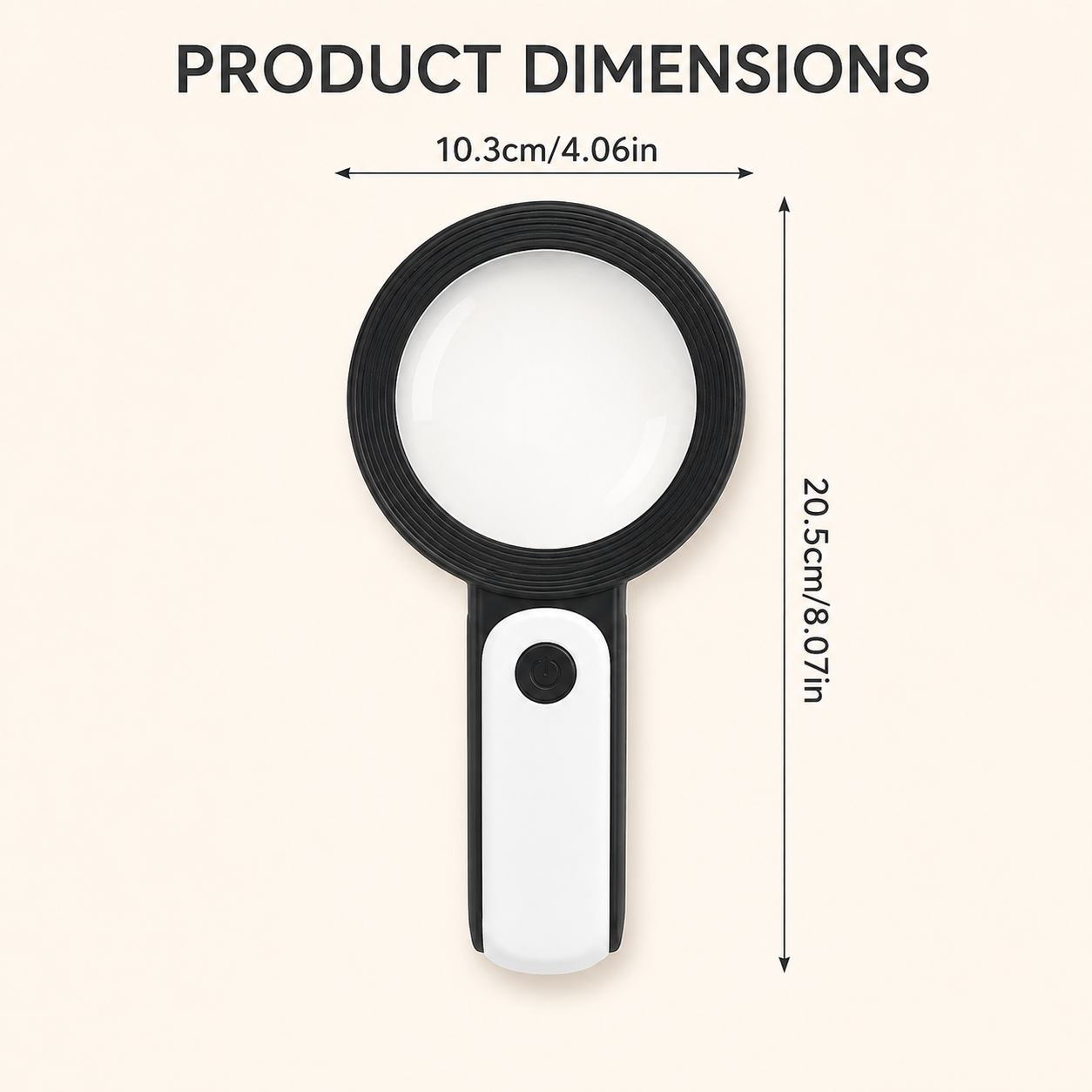 30x Magnifying Glass with LED Lighting for Seniors