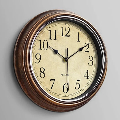 Classic Wooden Wall Clock with Silent Movement
