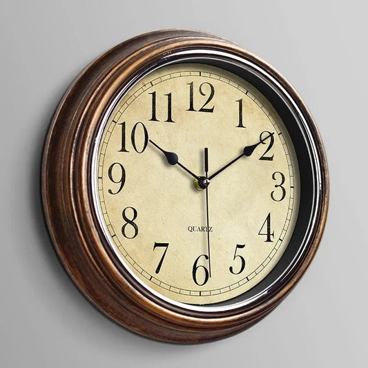 Classic Wooden Wall Clock with Silent Movement