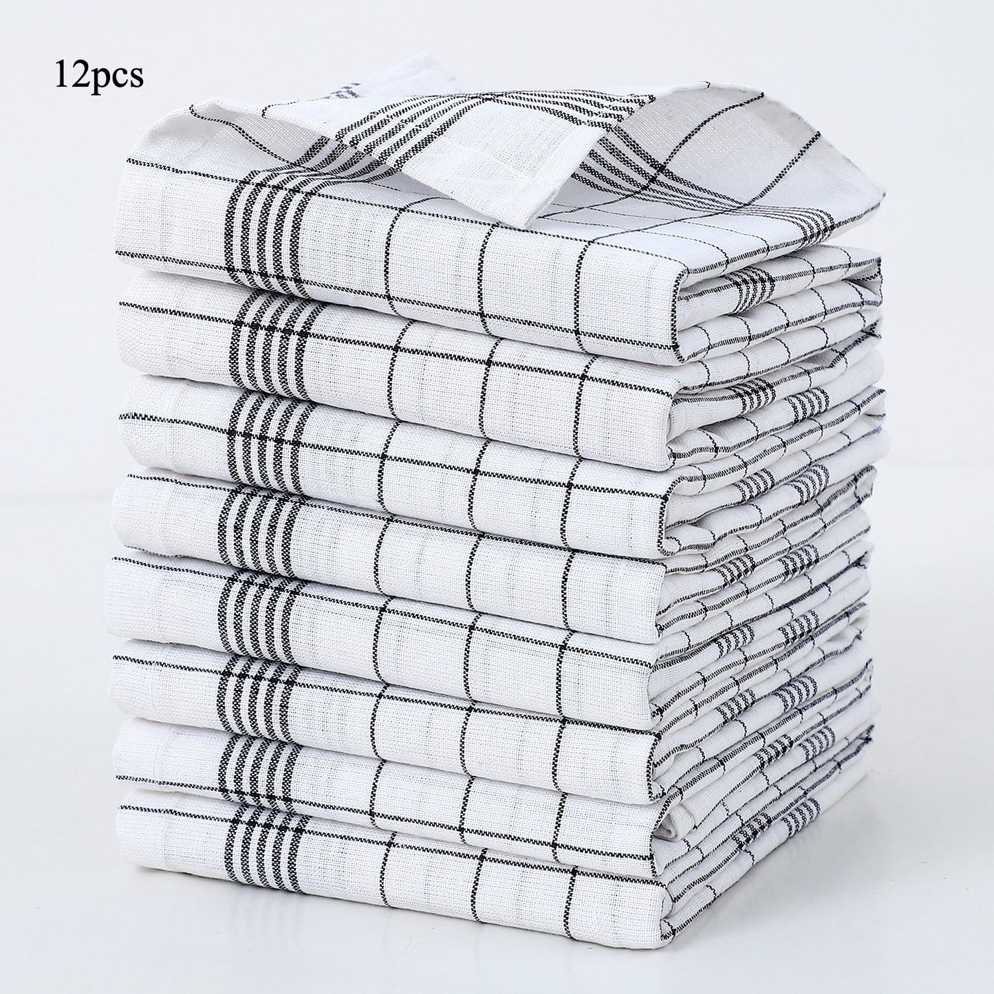 Dish Towel Set 12 Pieces Made of Cotton