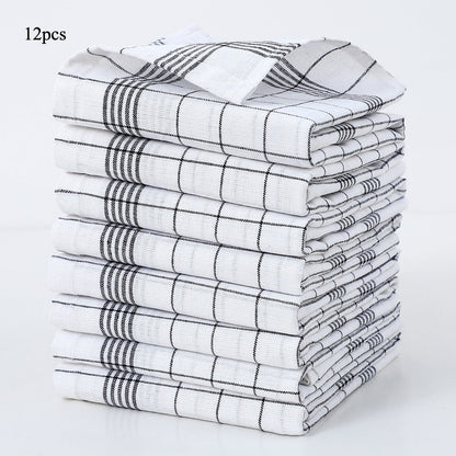 Dish Towel Set 12 Pieces Made of Cotton