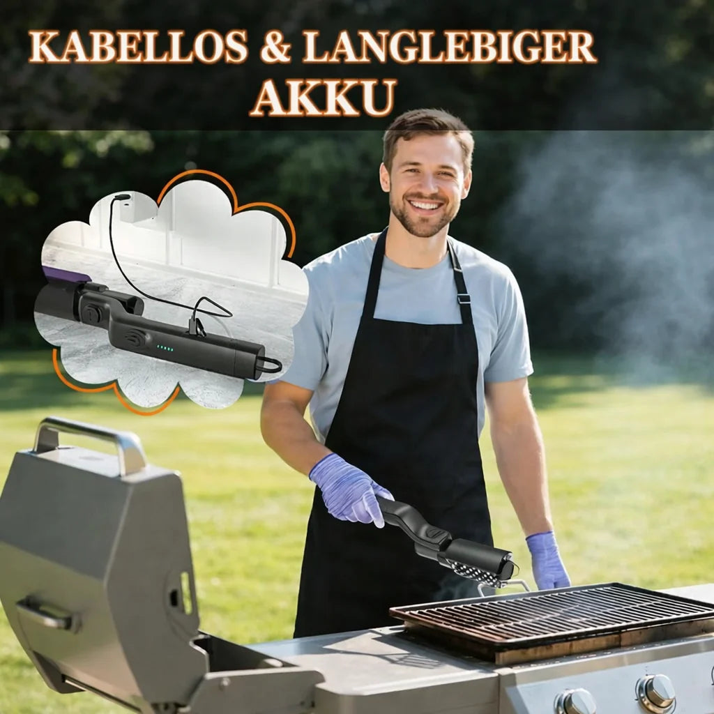 PowerScrubPro™ — Make your grill spotless in no time and enjoy more time with your loved ones!