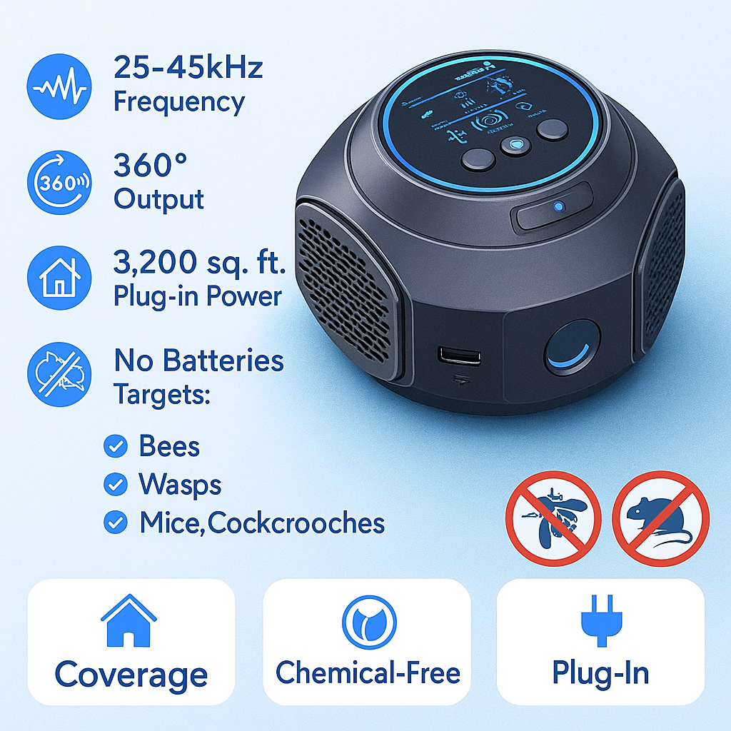 Ultrasound Bee and Wasp Repellent 360°