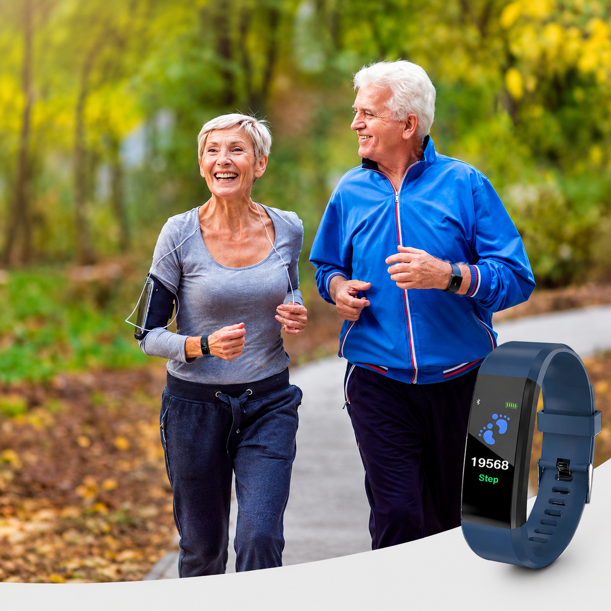 Senior Smartwatch with Heart Rate & Blood Pressure Measurement