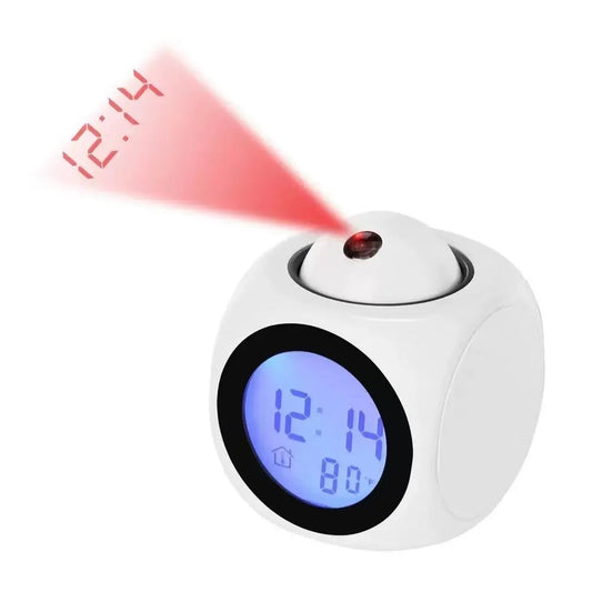 Projection Alarm Clock with LED Time & Temperature