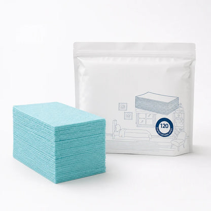 Water-Soluble Multi-Surface Floor Cleaning Wipes (120 Pieces)