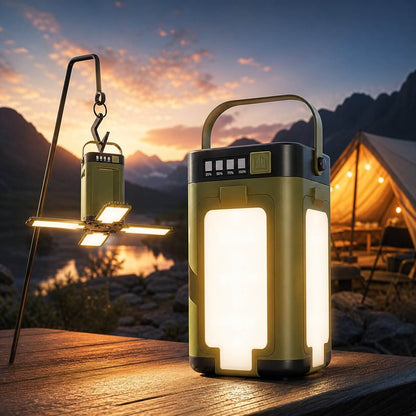 Foldable Solar Camping Lamp with Power Bank