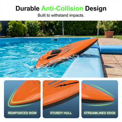 RC racing boat with 2.4 GHz remote control