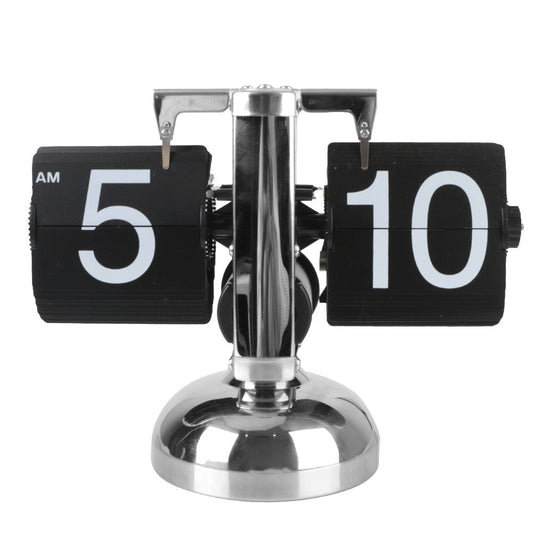 Retro flip clock with automatic rotating element