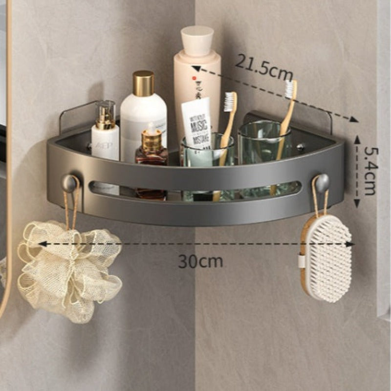 No-Drill Triangle Shower Shelf