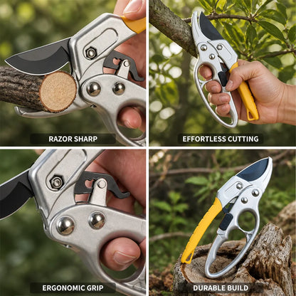 SK5 Steel Energy-Saving Ratchet Garden Shears (Ergonomic Non-Slip Handle)