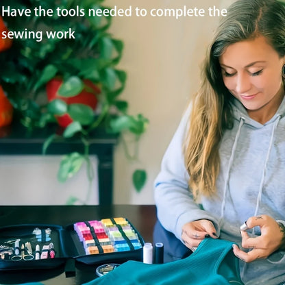 100-piece sewing kit in case