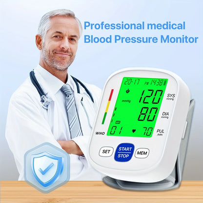 Wrist Blood Pressure Monitor with Illuminated Display