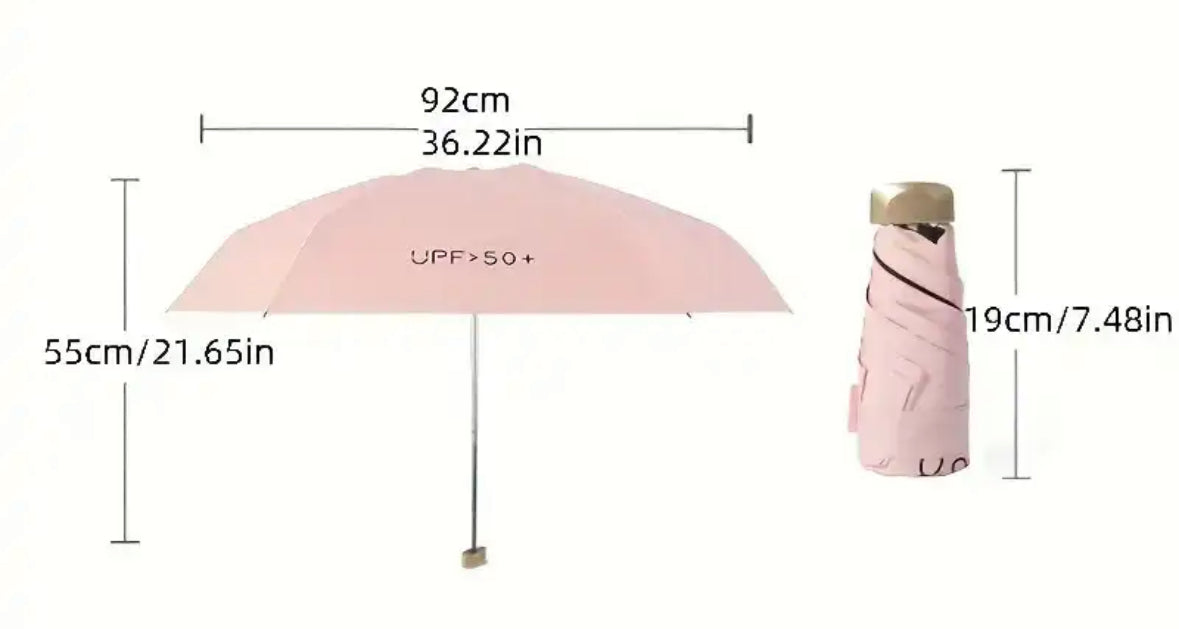 Mini pocket umbrella UV protection compact