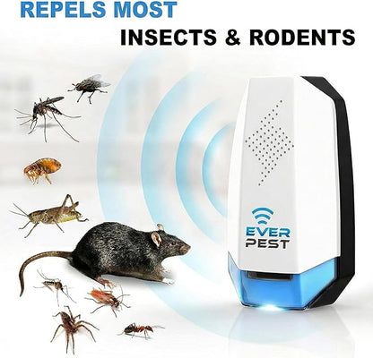 Ultrasonic Pest Repeller 2-Piece Set with Night Light