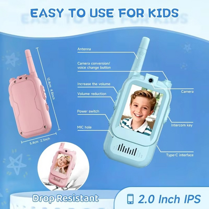 Video Walkie-Talkie for Kids with Live Image 2.4 GHz