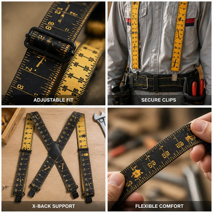 5 cm Wide Adjustable Elastic X-Back Men's Suspenders (4-Clips)