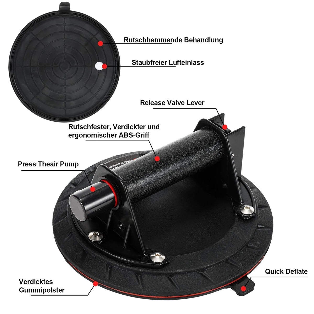 Vacuum Suction Lifters 2 Pieces up to 100 kg