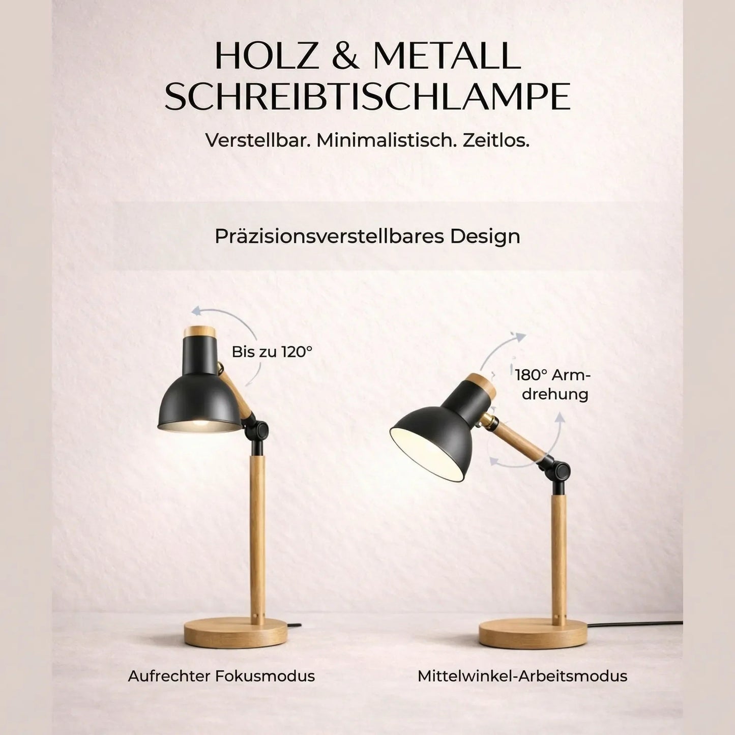 HoutLicht Desk Lamp for Office Desk