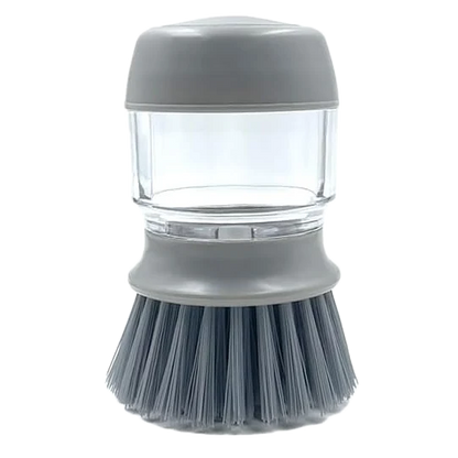 Dish brush with integrated soap dispenser