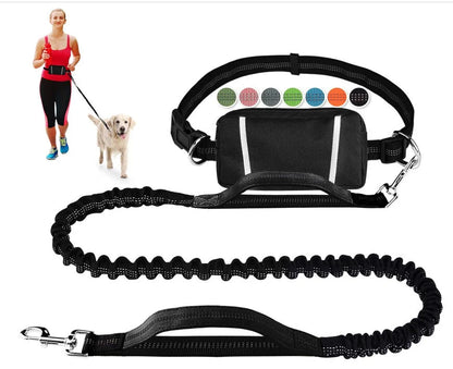 FlowLeash Dog Leash with Shock Absorber & Hip Belt