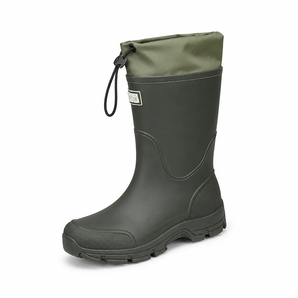 Waterproof Non-Slip Rubber Rain Boots for Women, Mid-Calf