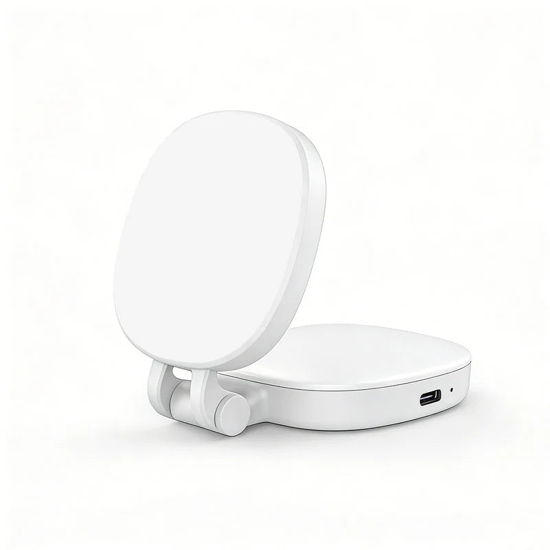 3-in-1 Selfie Light with Mirror and Phone Holder