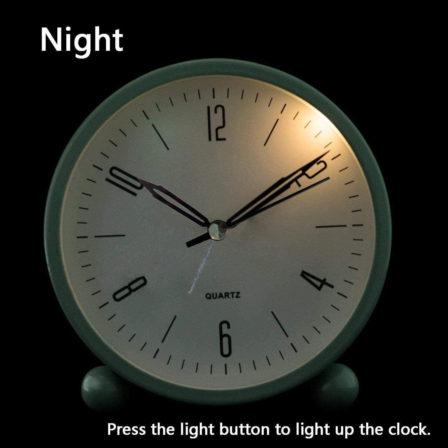 Compact analog watch with silent second hand