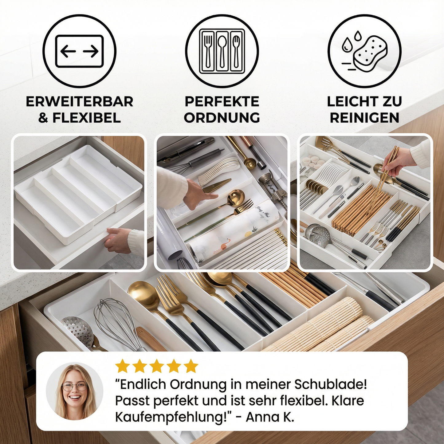 Drawer Organizer – Kitchen & Household