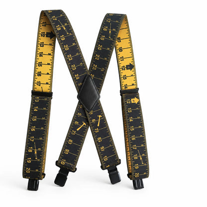 5 cm Wide Adjustable Elastic X-Back Men's Suspenders (4-Clips)
