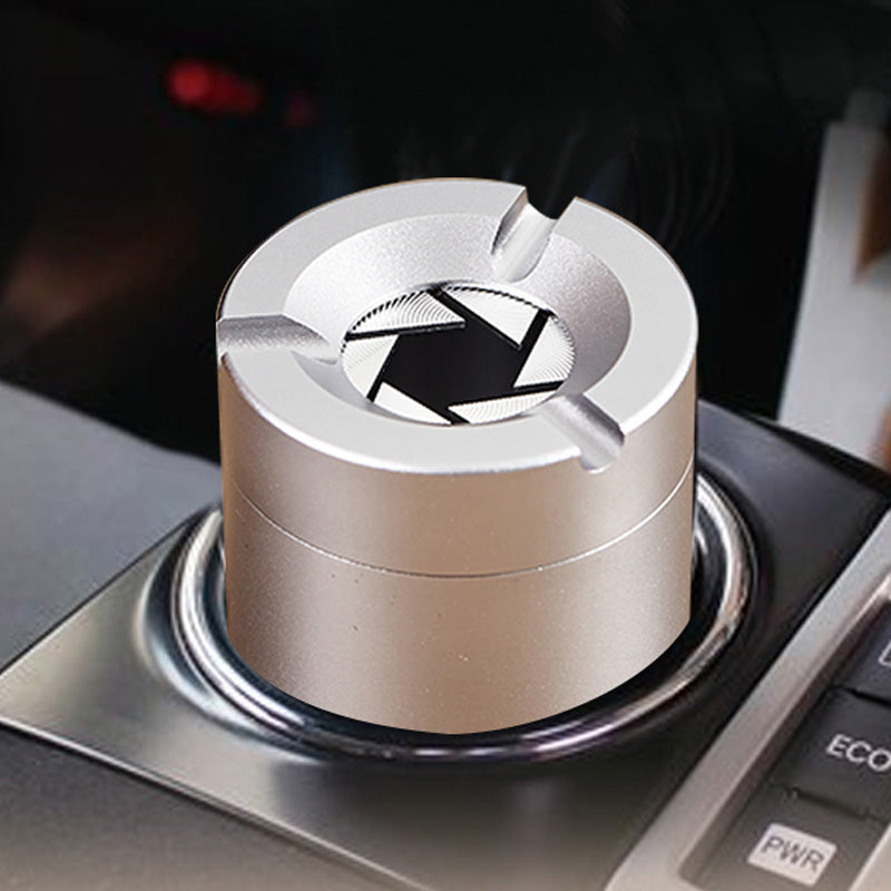 360° Stainless Steel Ashtray with Twist Lock