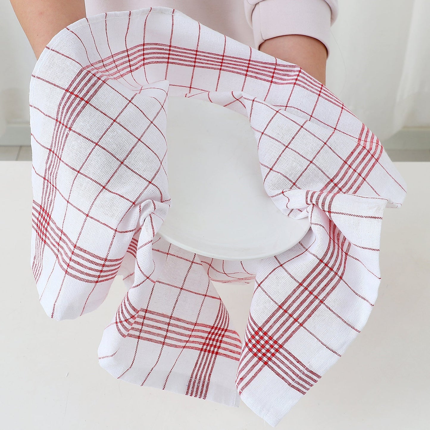 Dish Towel Set 12 Pieces Made of Cotton